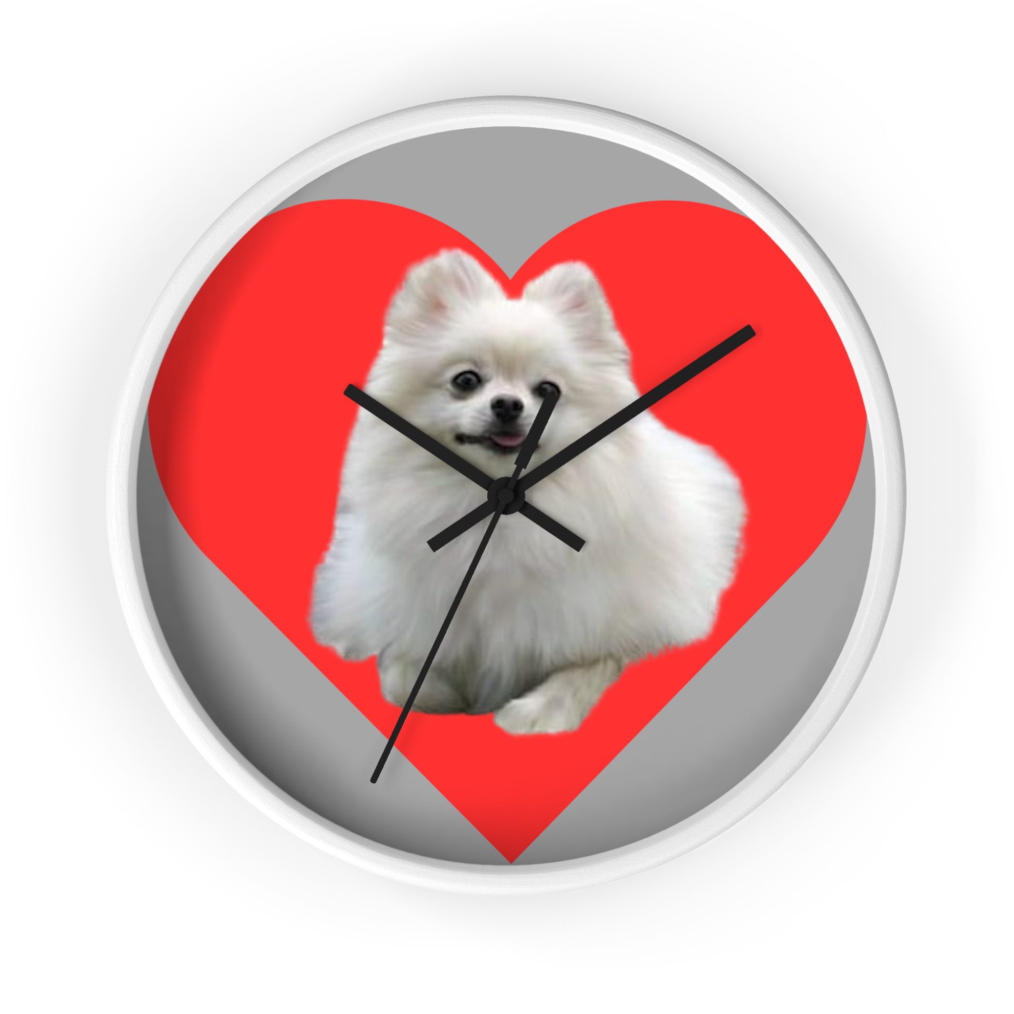 Pomeranian Heart Wall Clock - Image 7