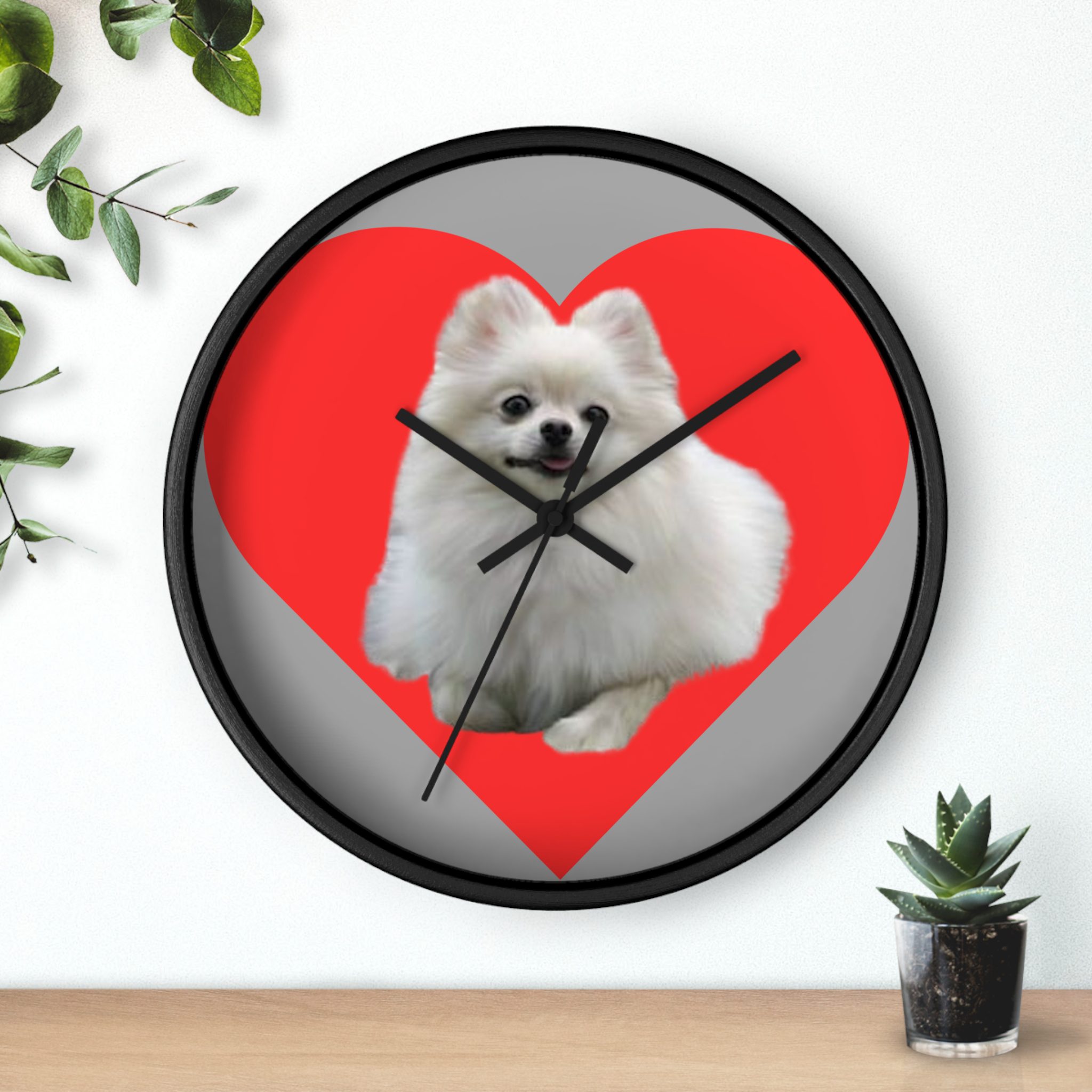 Pomeranian Heart Wall Clock - Image 3
