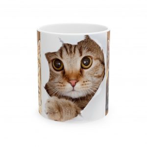 Curious Tabby Cat Ceramic Mug (11oz & 15oz)