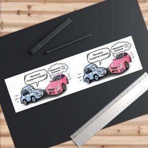 Funny Car Cartoon Bumper Sticker — "When I grow up, I am going to be a Lamborghini"