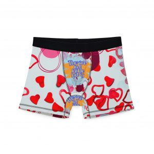 Men's Boxer Briefs — 'They're Not Edible But I'm Dippin' Valentine's Heart Print