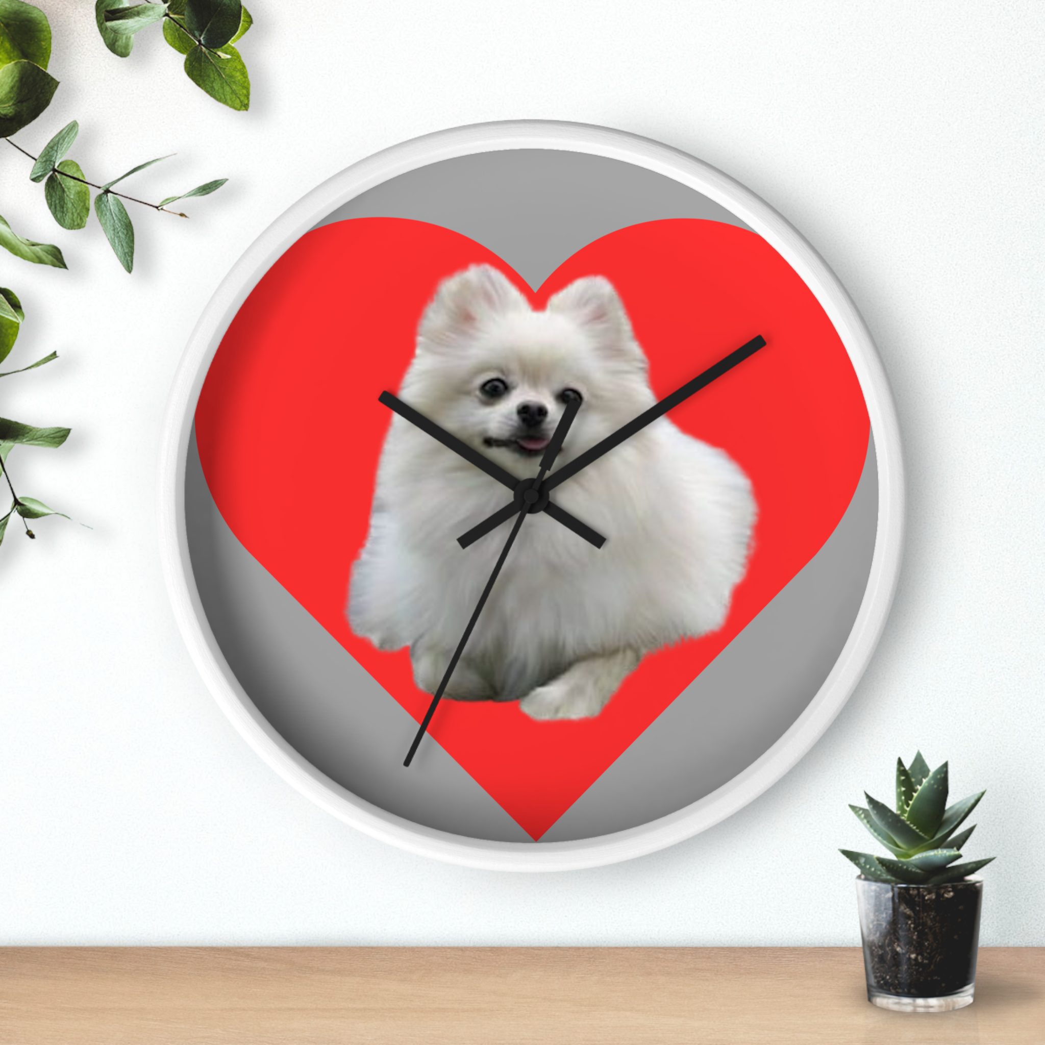 Pomeranian Heart Wall Clock - Image 9