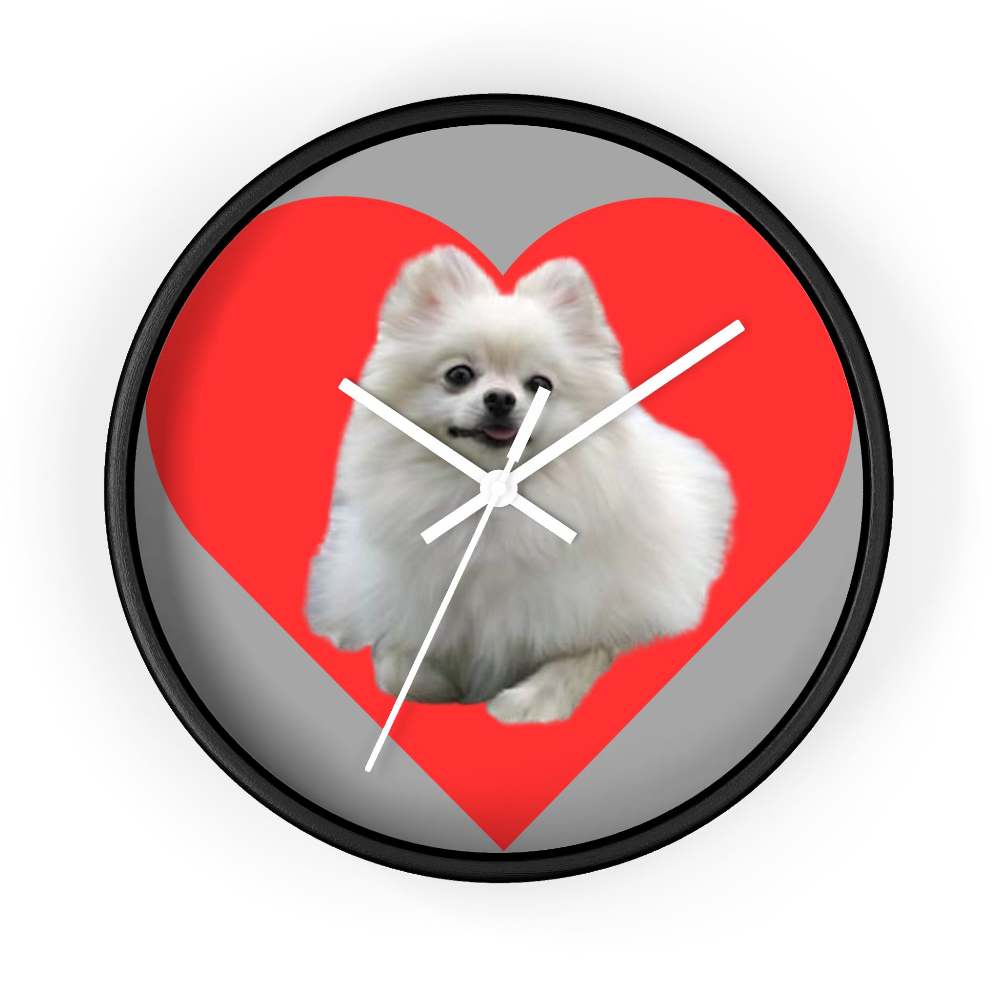 Pomeranian Heart Wall Clock - Image 4