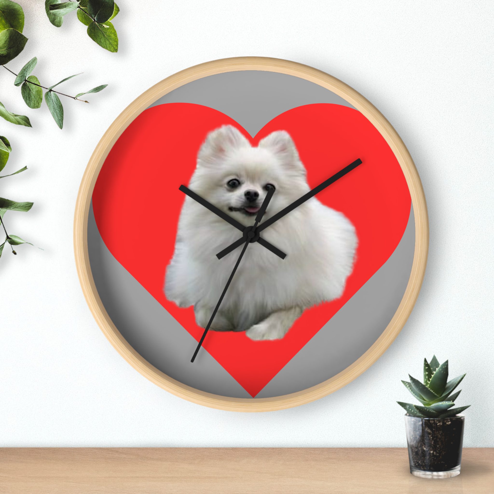 Pomeranian Heart Wall Clock - Image 15