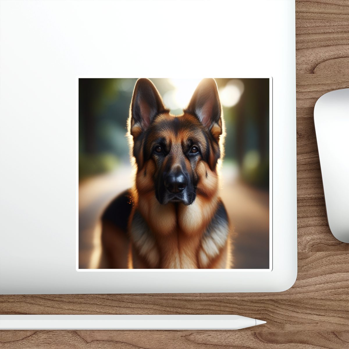 German Shepherd Die-Cut Sticker — Realistic Dog Portrait Sticker for Laptops & Water Bottles - Image 14