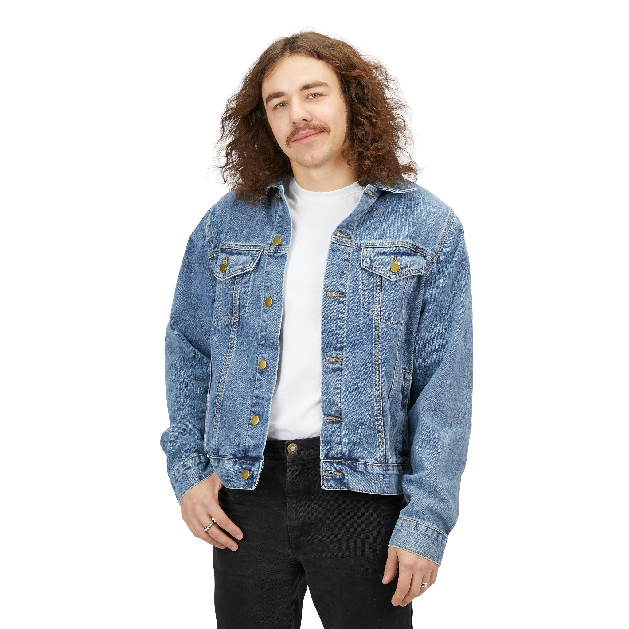 Denim Jacket — Retro Band Photo Back Print - Image 4
