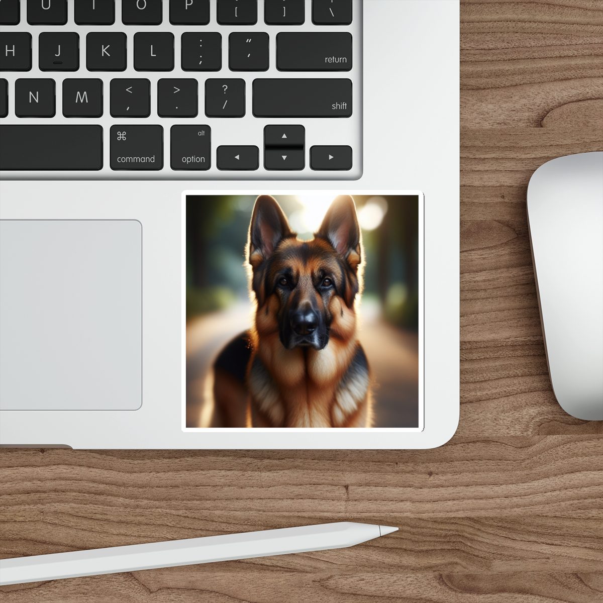German Shepherd Die-Cut Sticker — Realistic Dog Portrait Sticker for Laptops & Water Bottles - Image 10