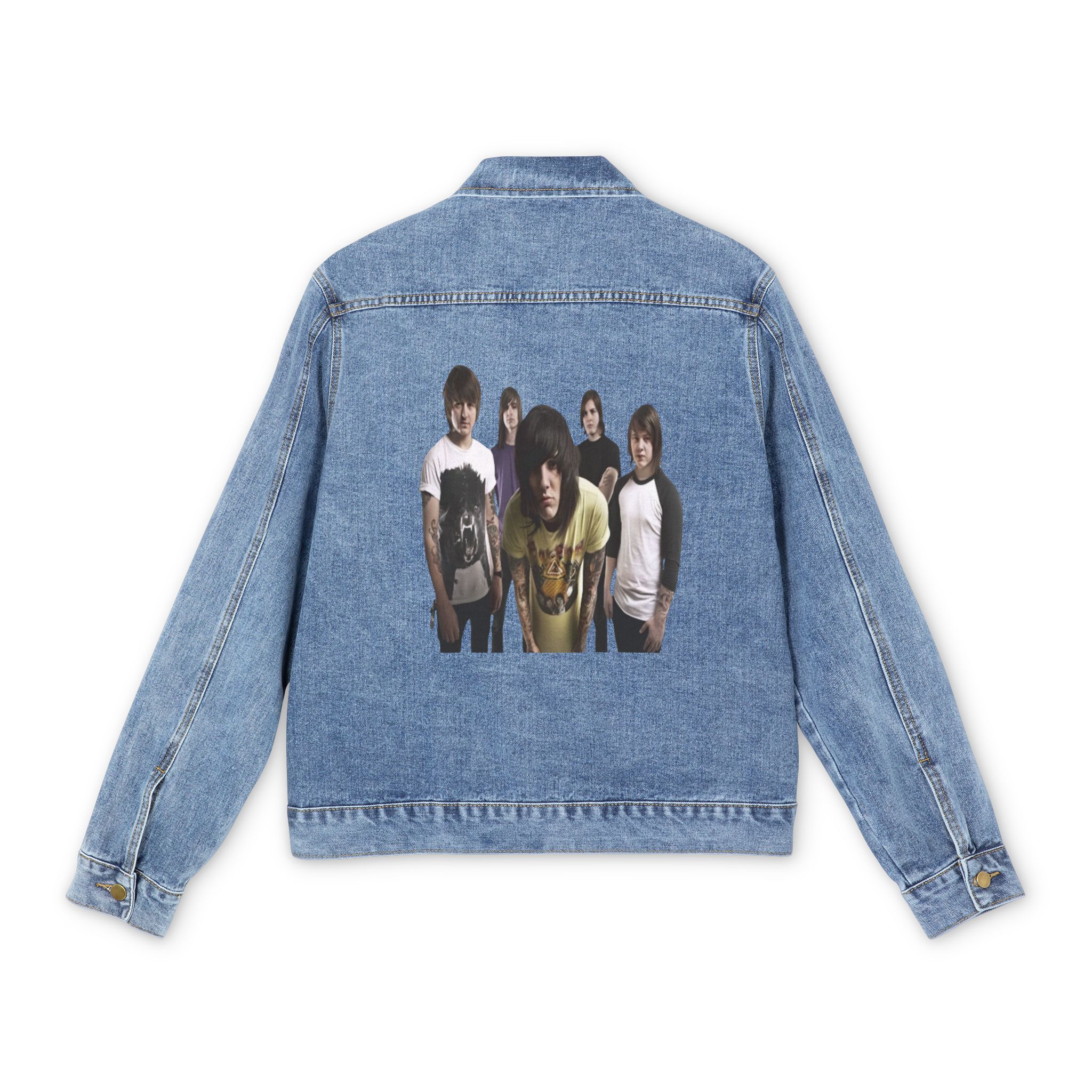 Denim Jacket — Retro Band Photo Back Print - Image 3