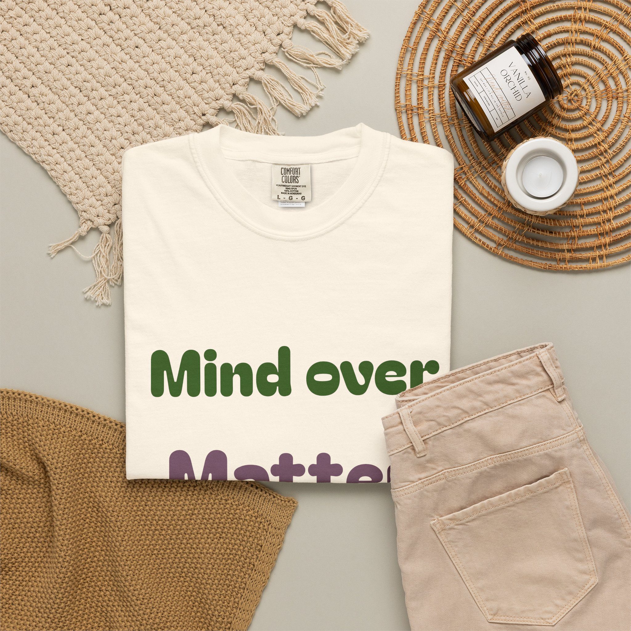 Comfort Colors Women Tee Funny Mind Over Matter Relationship Sarcastic Graphic Shirt - Image 27