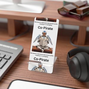 Exclusive AI Co-Pirate Phone Stand — Humorous Robot Reading Design Mobile Display Stand