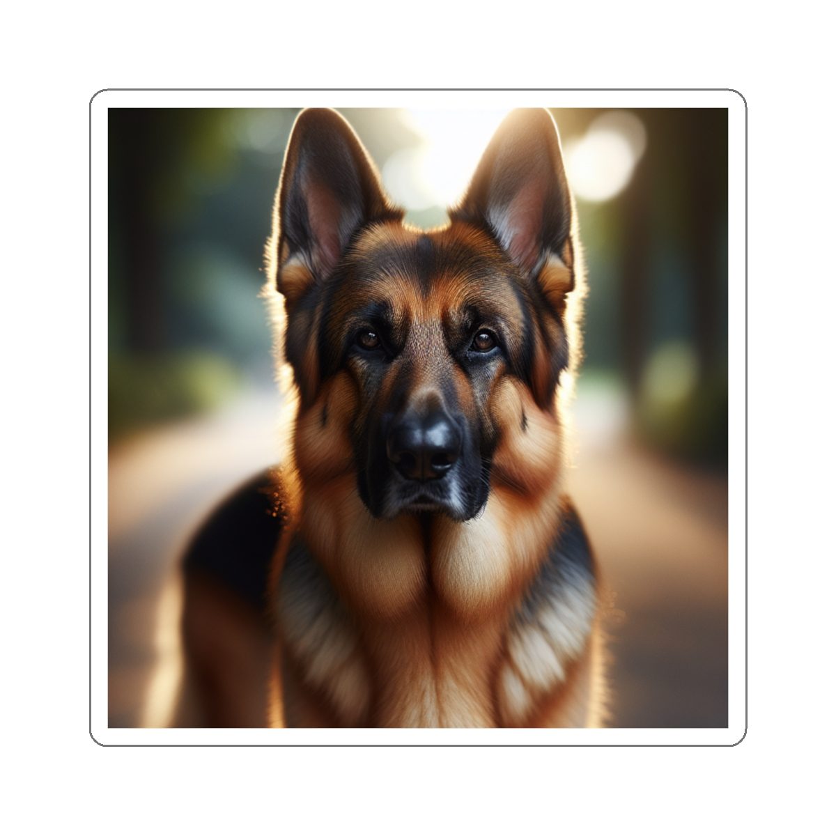 German Shepherd Die-Cut Sticker — Realistic Dog Portrait Sticker for Laptops & Water Bottles - Image 9