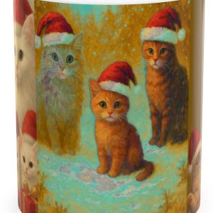 Christmas kitten mug