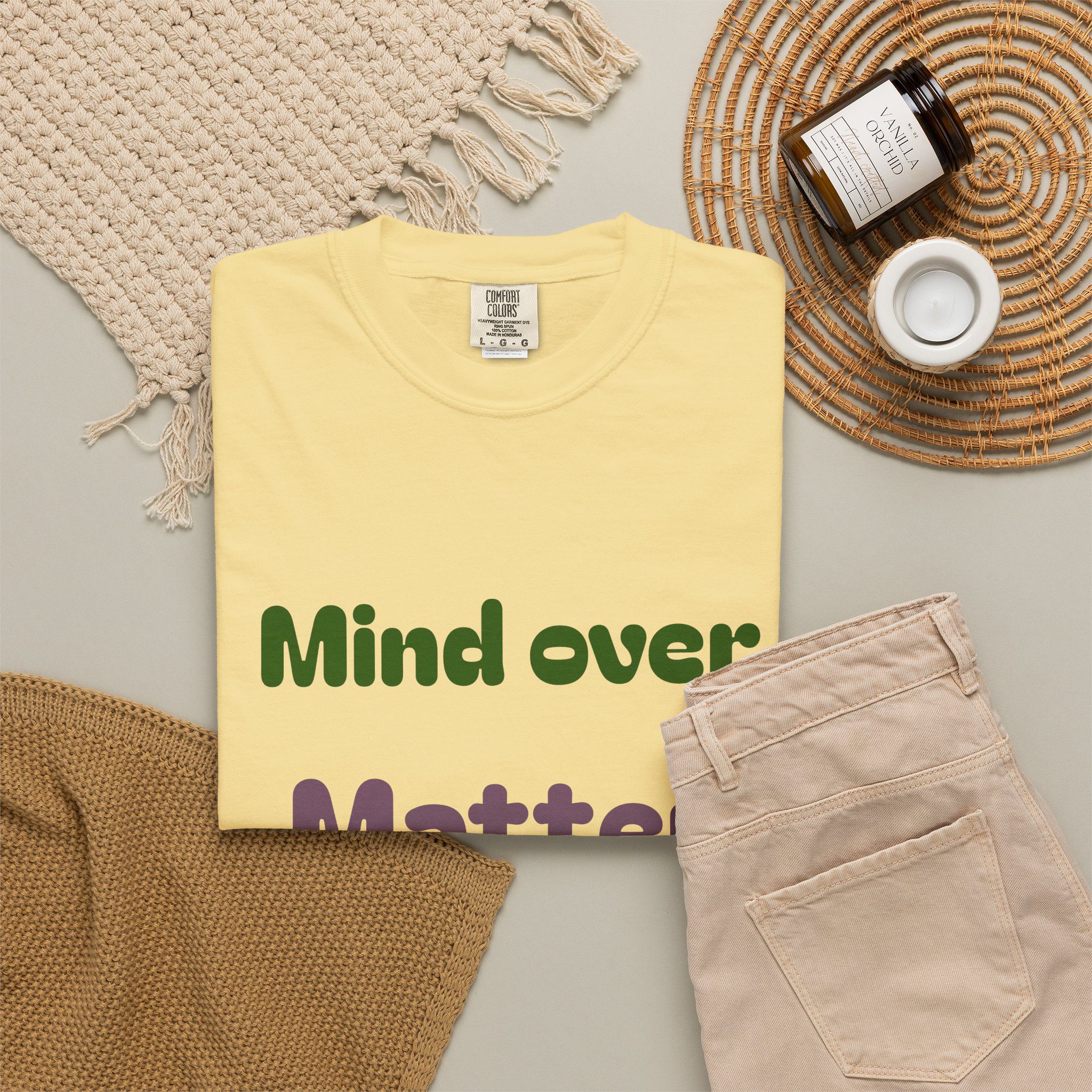 Comfort Colors Women Tee Funny Mind Over Matter Relationship Sarcastic Graphic Shirt - Image 37