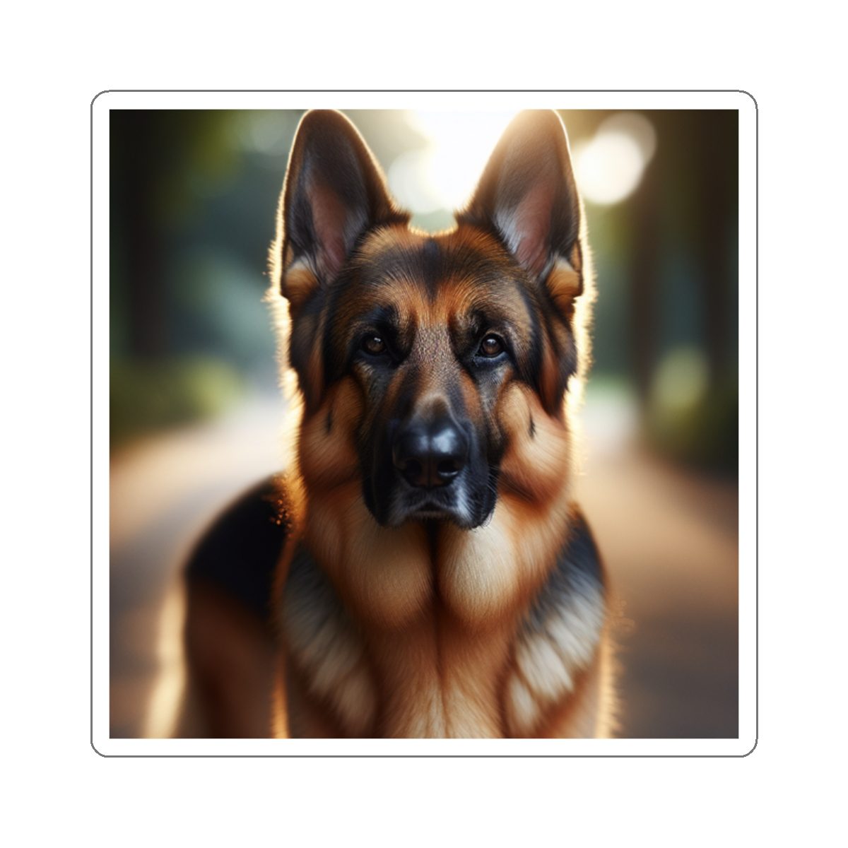 German Shepherd Die-Cut Sticker — Realistic Dog Portrait Sticker for Laptops & Water Bottles - Image 5