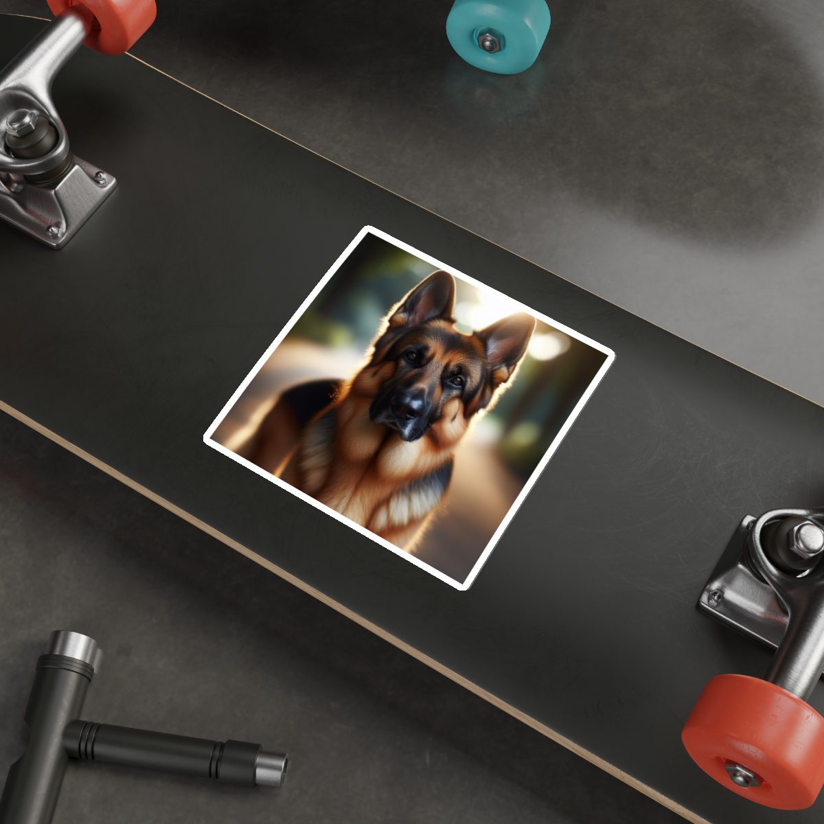 German Shepherd Die-Cut Sticker — Realistic Dog Portrait Sticker for Laptops & Water Bottles - Image 15
