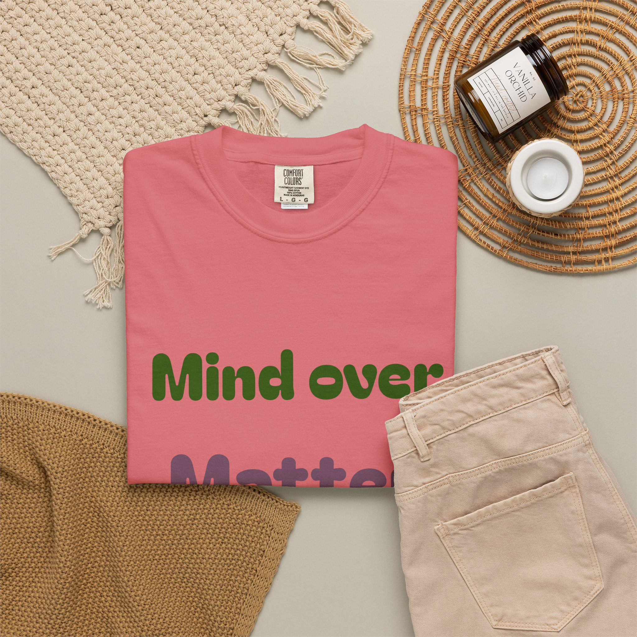 Comfort Colors Women Tee Funny Mind Over Matter Relationship Sarcastic Graphic Shirt - Image 107