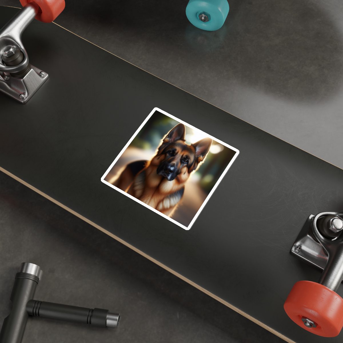German Shepherd Die-Cut Sticker — Realistic Dog Portrait Sticker for Laptops & Water Bottles - Image 11