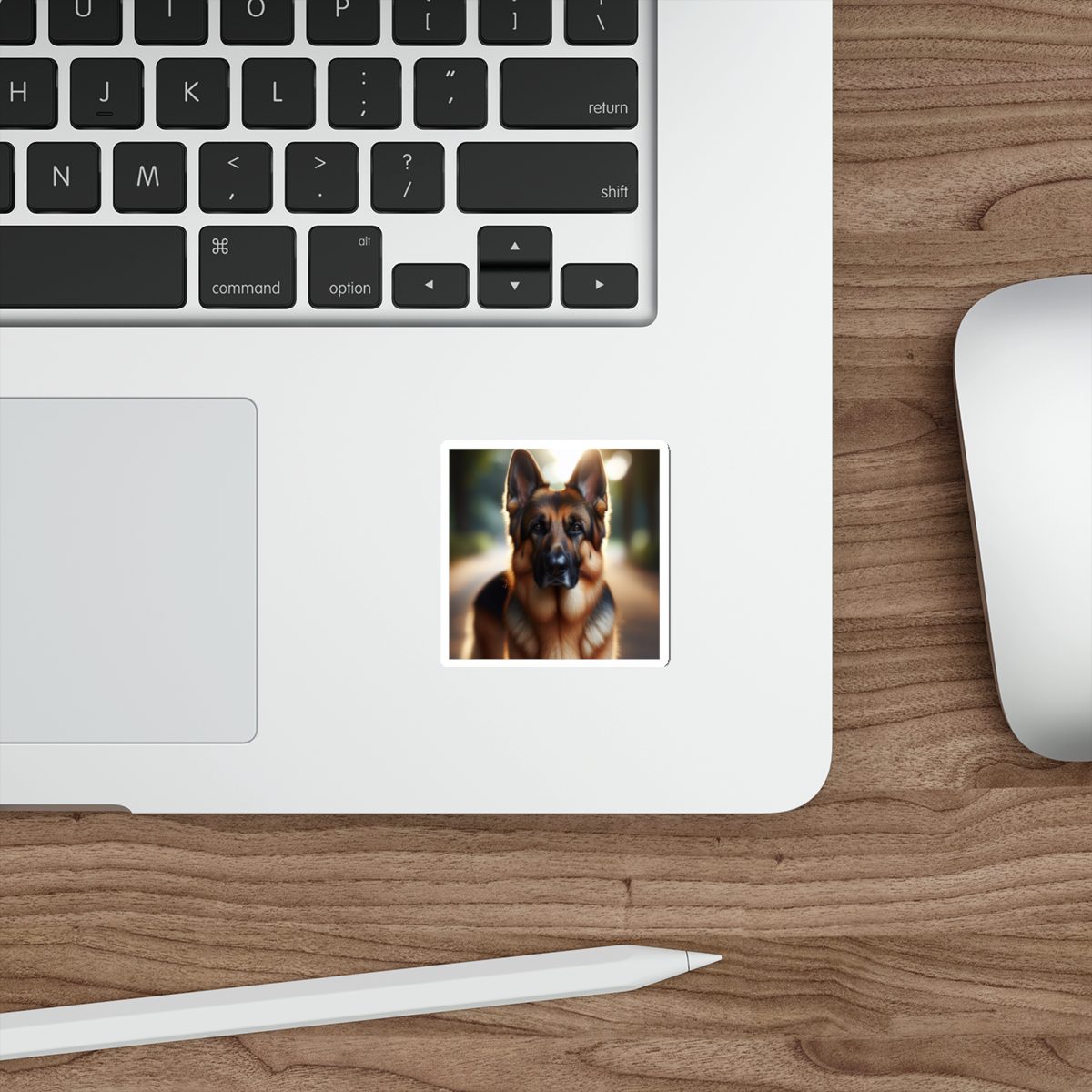 German Shepherd Die-Cut Sticker — Realistic Dog Portrait Sticker for Laptops & Water Bottles - Image 6