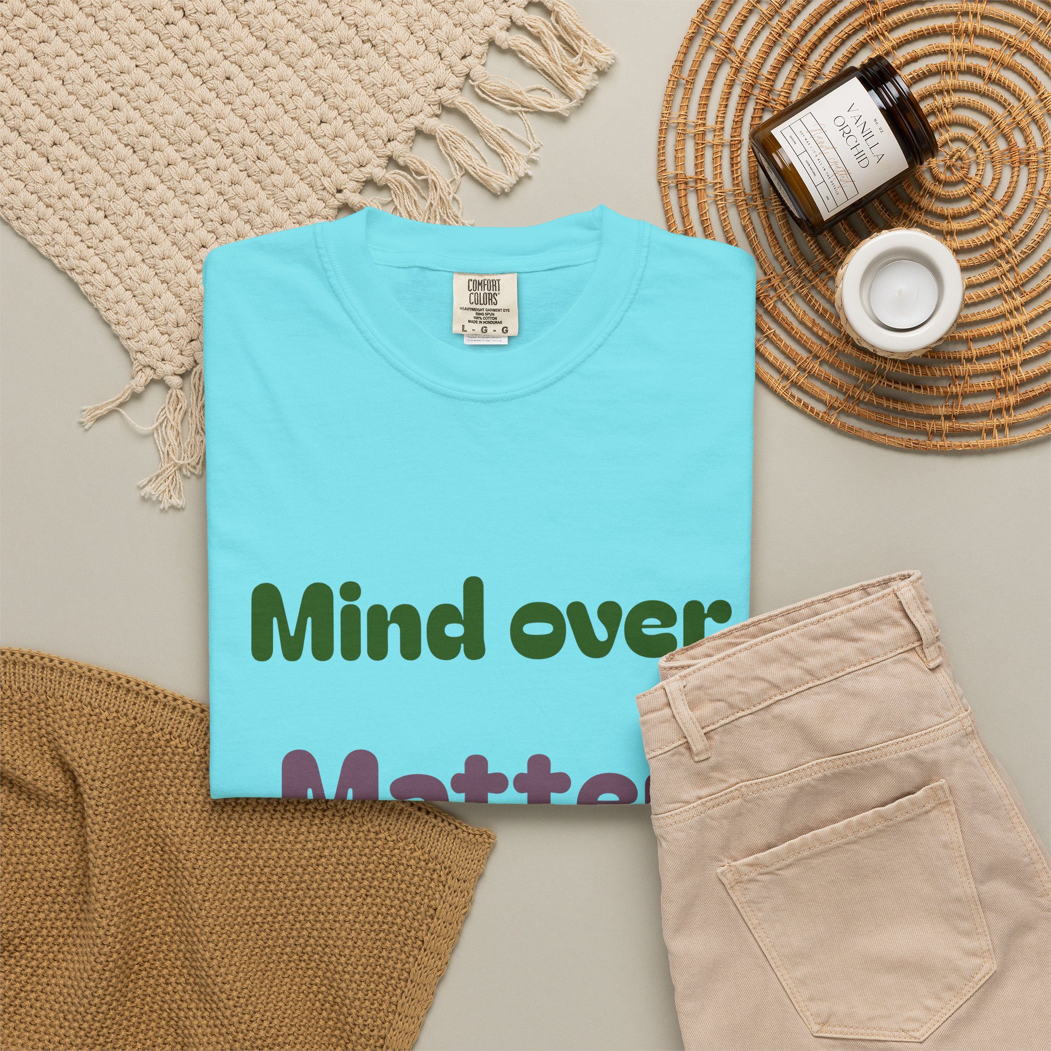 Comfort Colors Women Tee Funny Mind Over Matter Relationship Sarcastic Graphic Shirt - Image 57