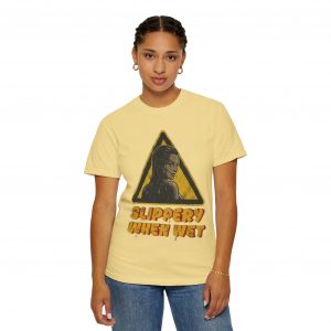 T-Shirt — Slippery When Wet Vintage Warning Graphic Tee