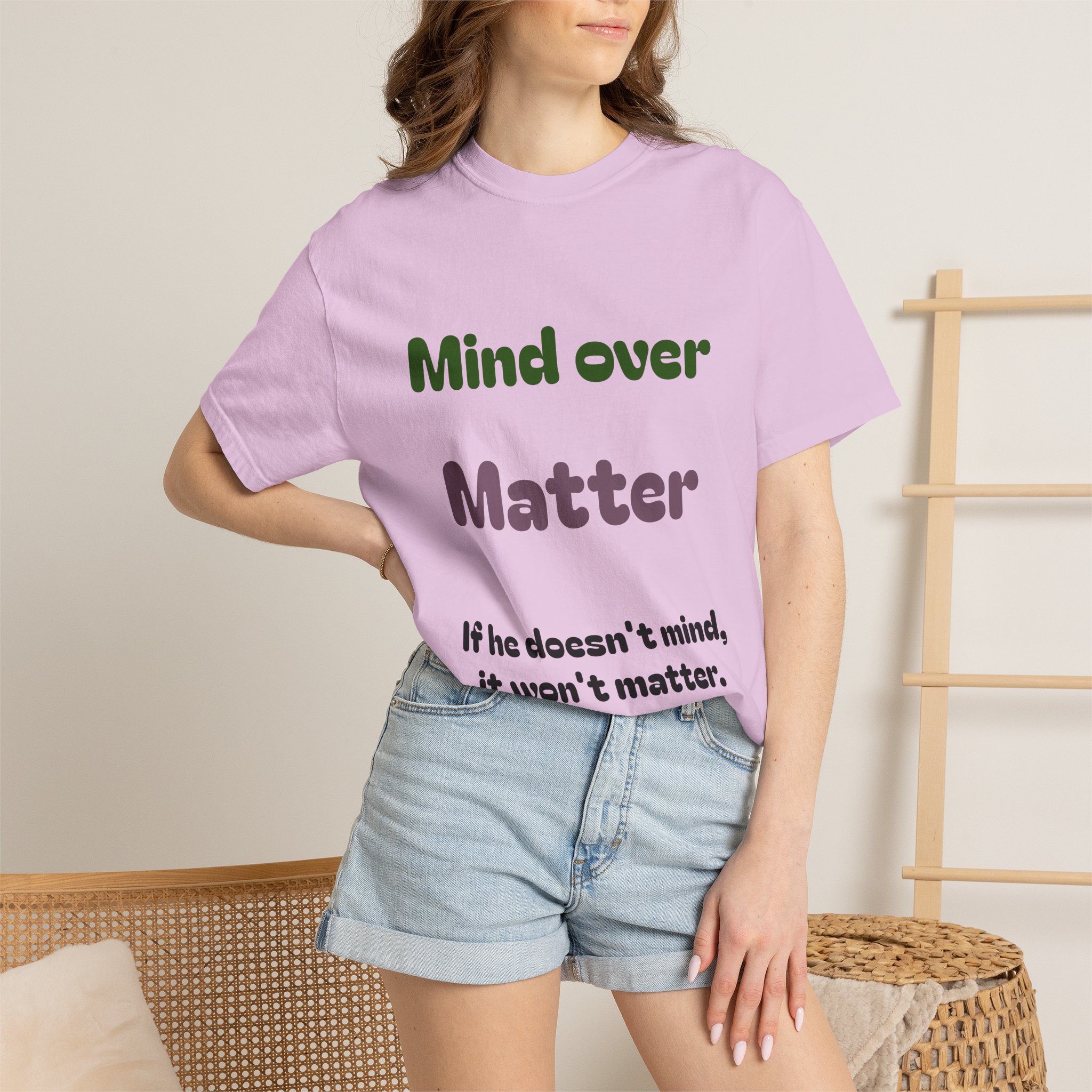 Comfort Colors Women Tee Funny Mind Over Matter Relationship Sarcastic Graphic Shirt - Image 4