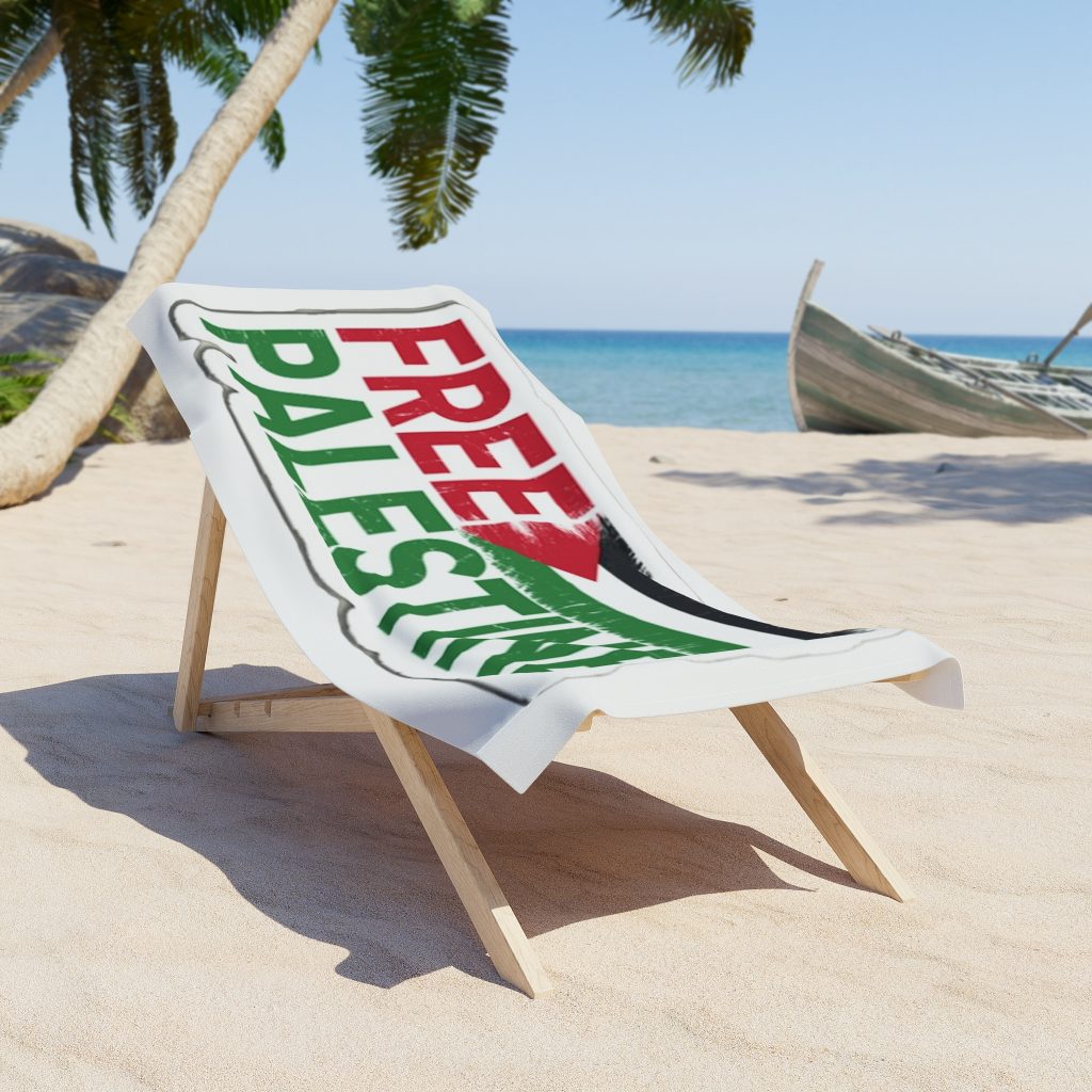 Free Palestine Beach Towel — Protest Flag Design