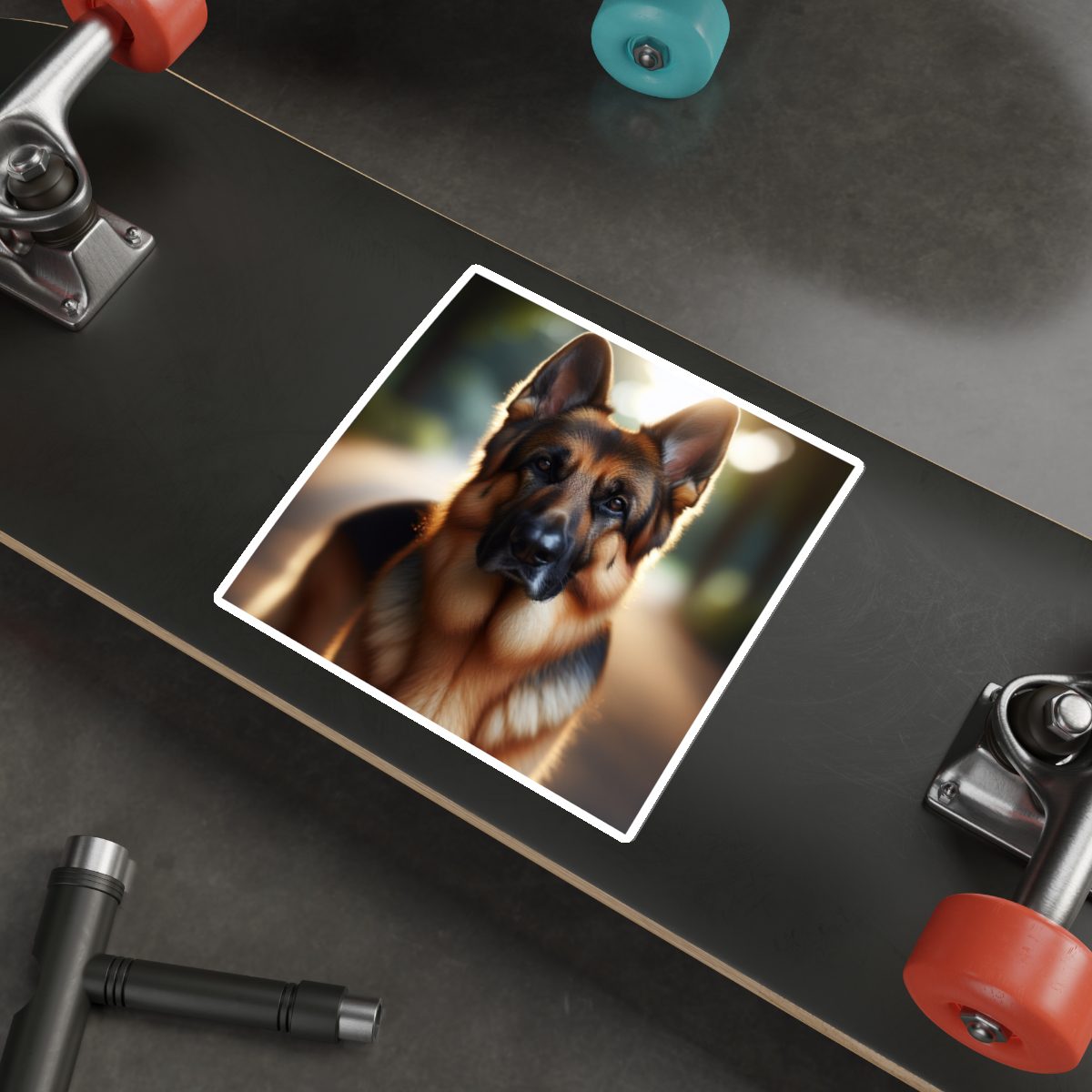 German Shepherd Die-Cut Sticker — Realistic Dog Portrait Sticker for Laptops & Water Bottles - Image 18