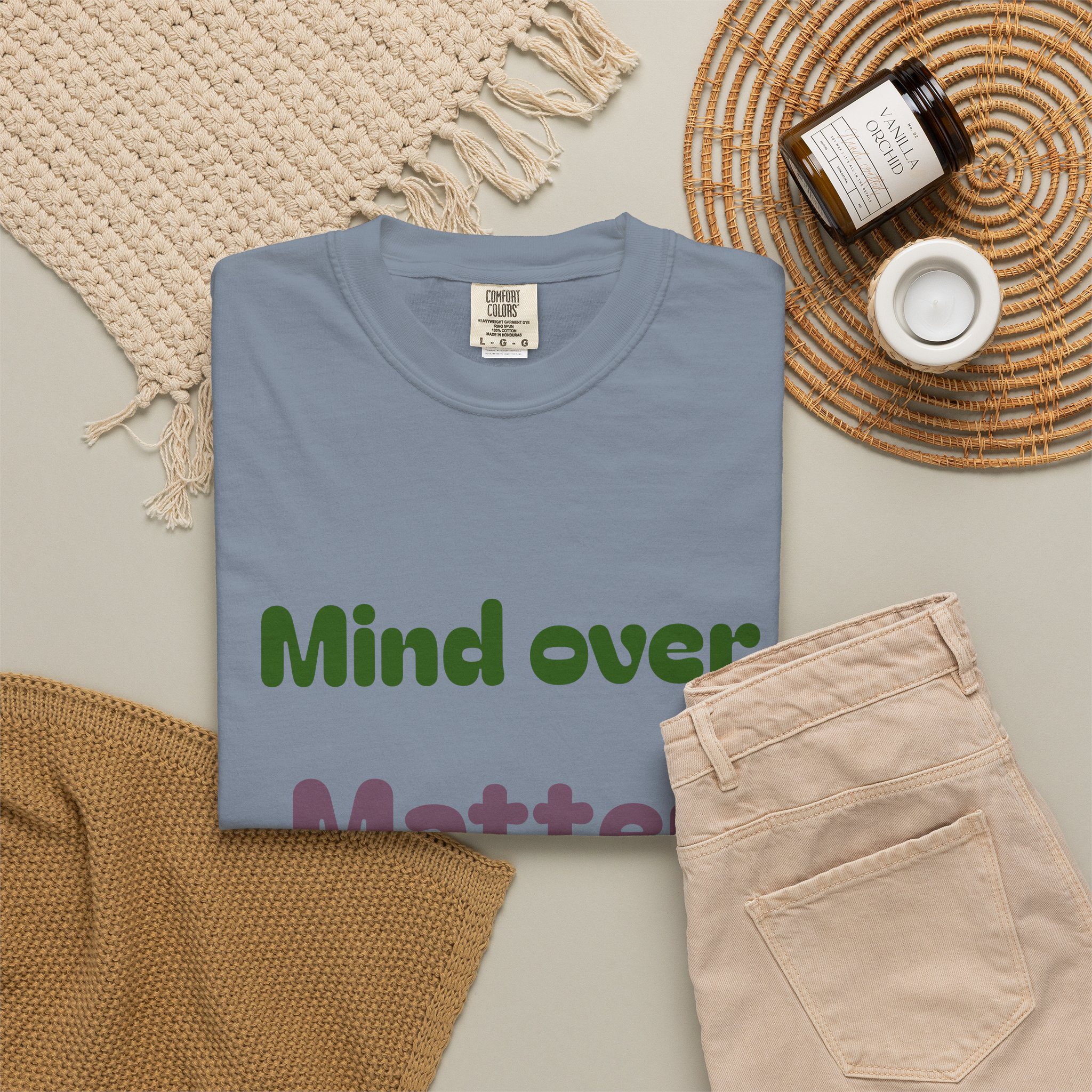 Comfort Colors Women Tee Funny Mind Over Matter Relationship Sarcastic Graphic Shirt - Image 77