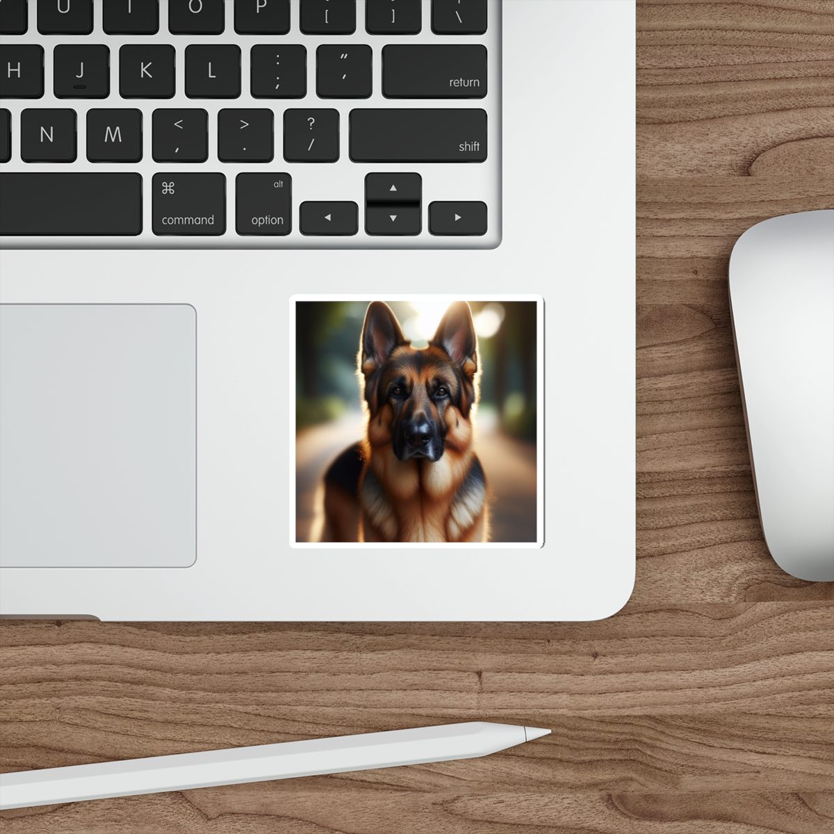 German Shepherd Die-Cut Sticker — Realistic Dog Portrait Sticker for Laptops & Water Bottles - Image 2