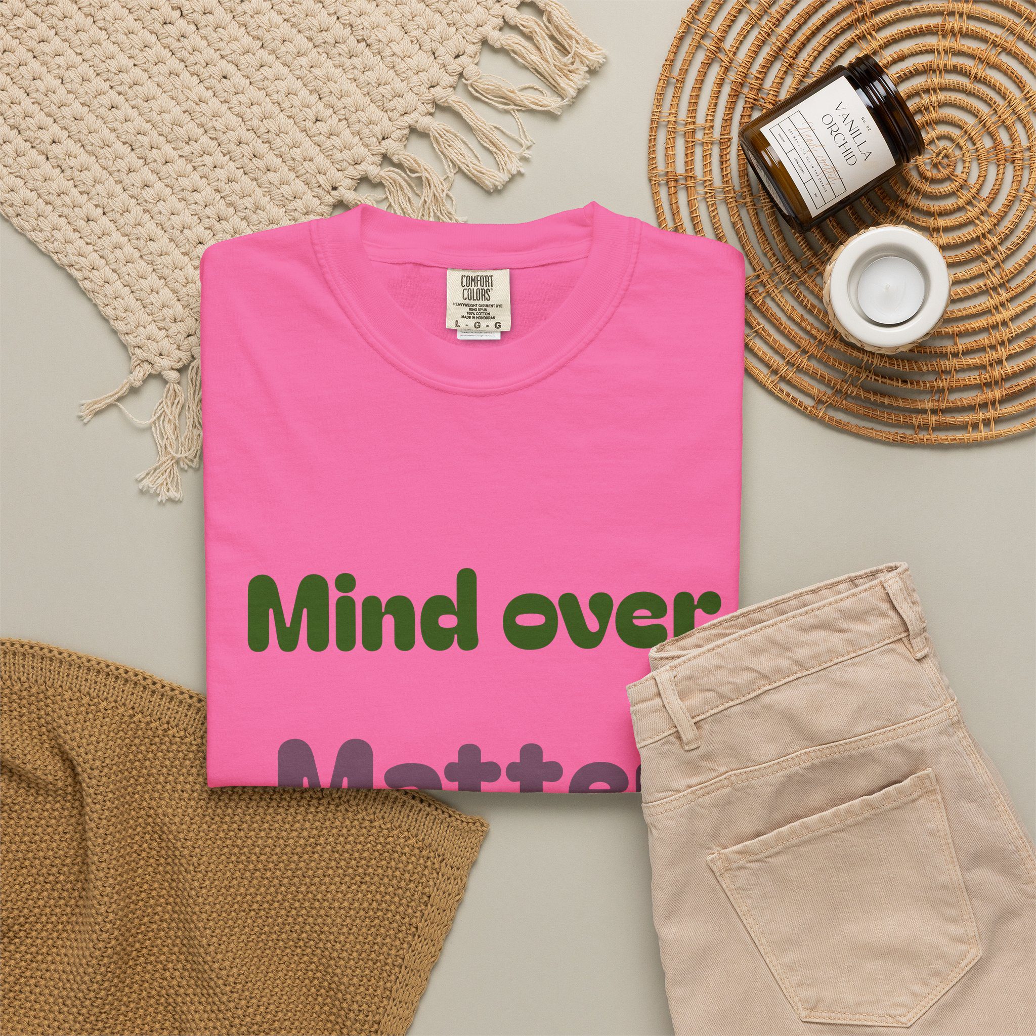 Comfort Colors Women Tee Funny Mind Over Matter Relationship Sarcastic Graphic Shirt - Image 97