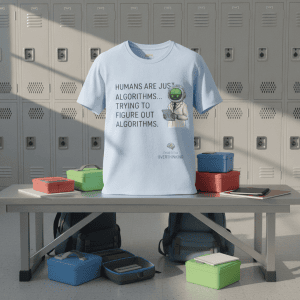 Humans Are Just Algorithms T-Shirt | Robot Scientist Graphic Tee